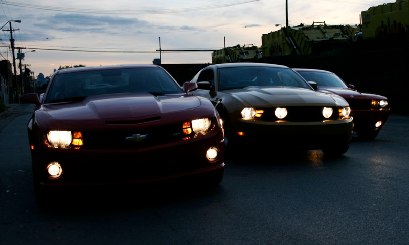Illustration for article titled Muscle Car Wars: Camaro vs. Challenger vs. Mustang